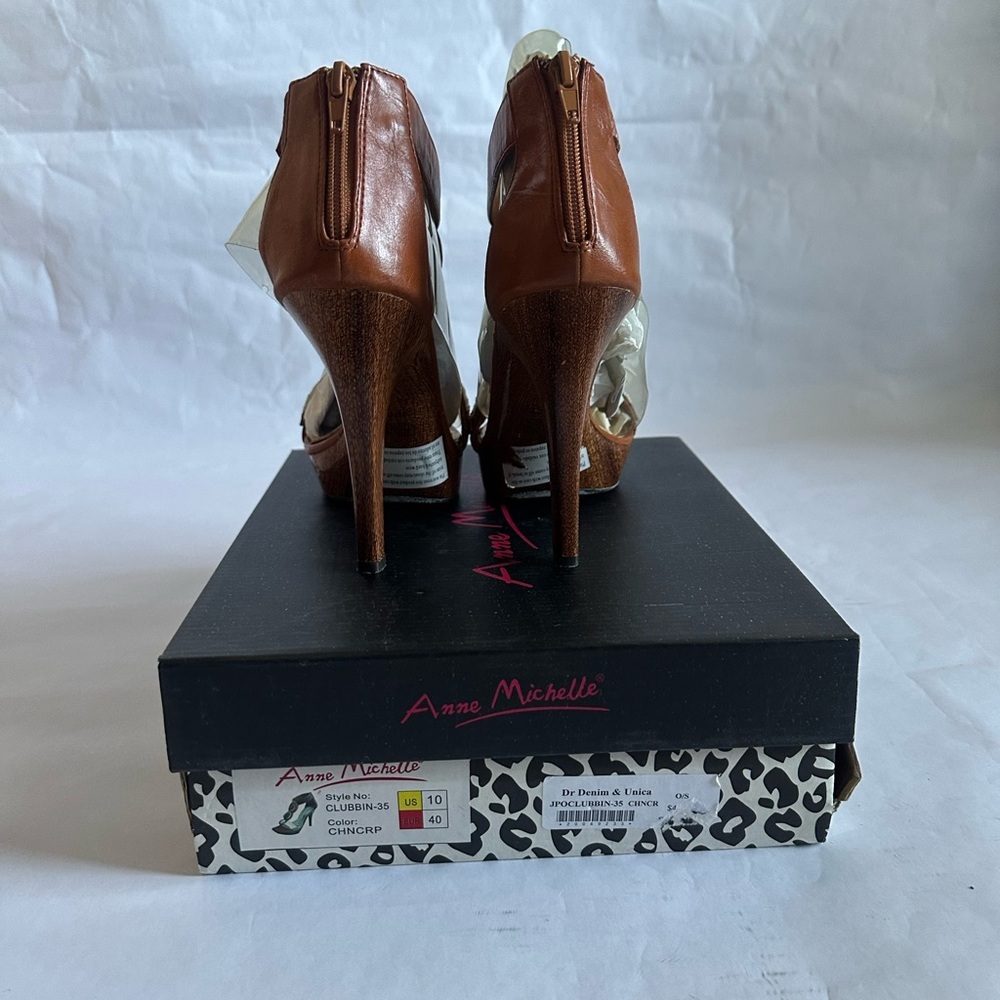 Anne Michelle Brown Embellished Women's Sandals - Picture 9 of 13